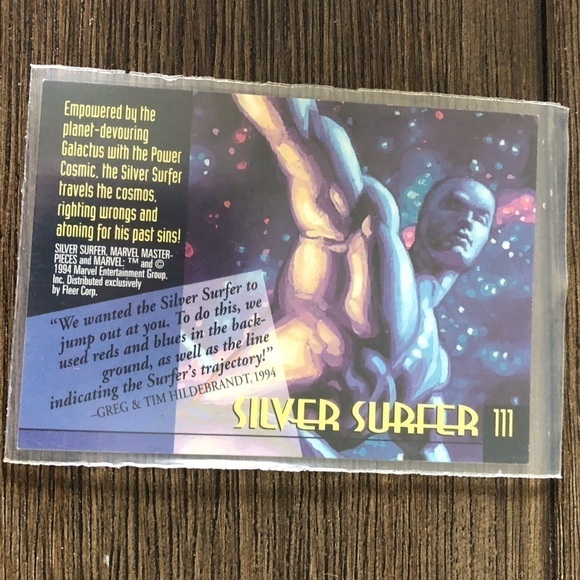 ’94 Marvel Masterpieces trading card: Sliver Sable #111 (Gold for Signature Seri - Picture 2 of 2